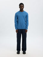 Selected Knit Merino Strik - True Navy - Supermen.dk