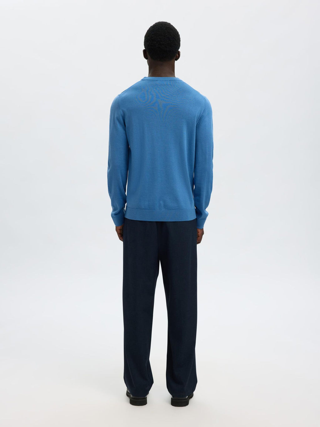 Selected Knit Merino Strik - True Navy - Supermen.dk