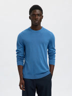 Selected Knit Merino Strik - True Navy - Supermen.dk