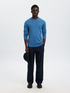 Selected Knit Merino Strik - True Navy - Supermen.dk