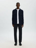 Selected Knit Workwear cardigan - Sky Captain - Supermen.dk