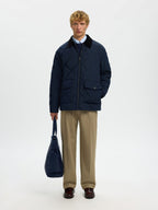 Selected POLSTRET QUILTET JAKKE - Supermen.dk