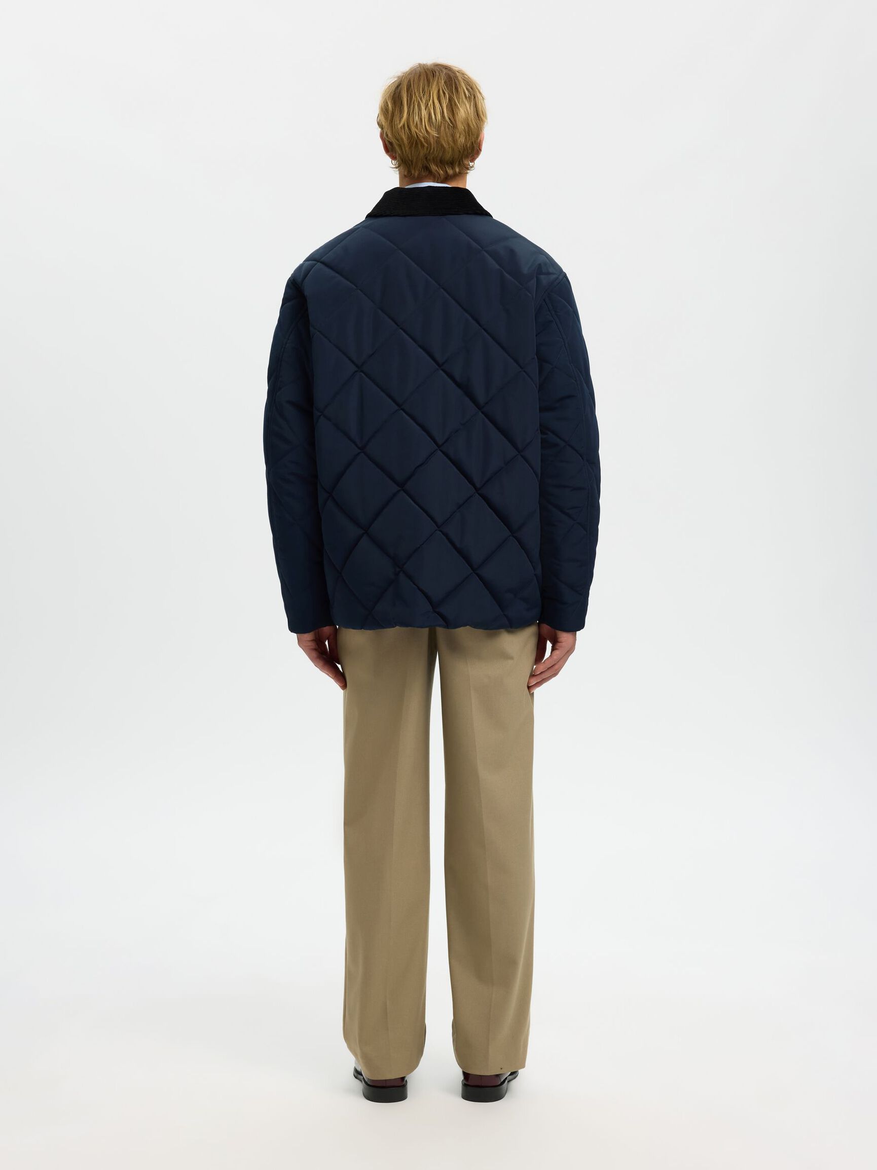 Selected POLSTRET QUILTET JAKKE - Supermen.dk