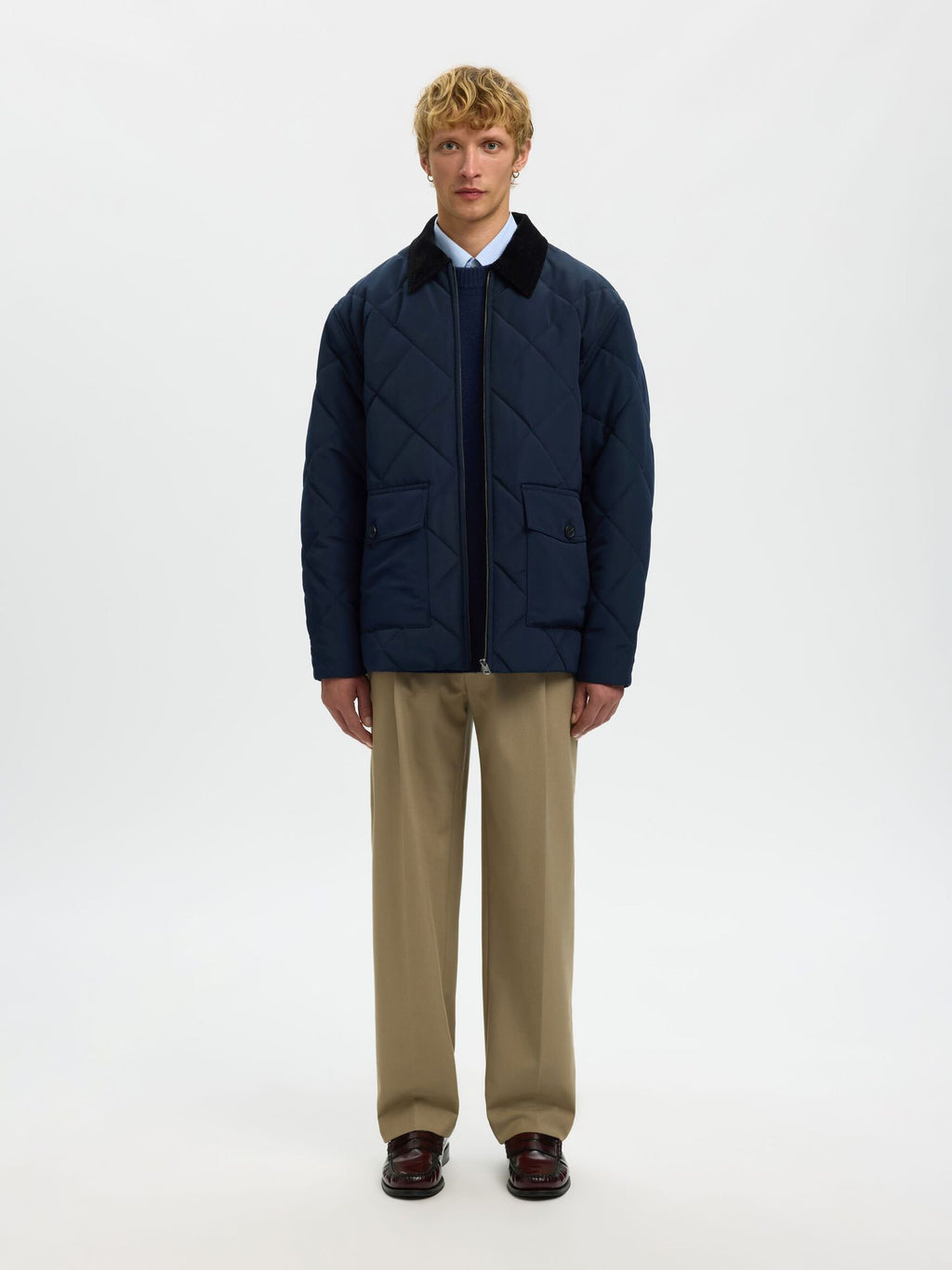 Selected POLSTRET QUILTET JAKKE - Supermen.dk