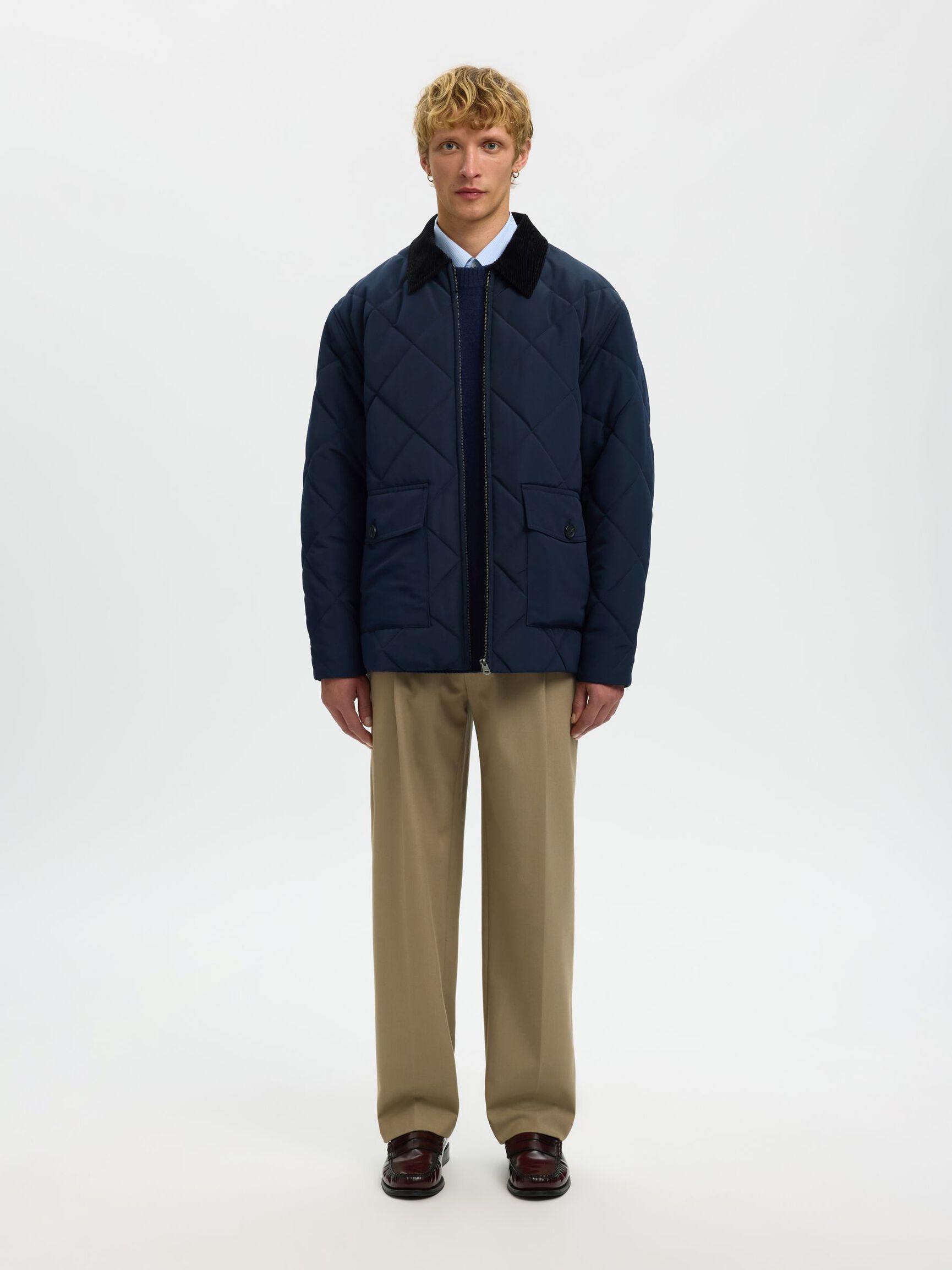 Selected POLSTRET QUILTET JAKKE - Supermen.dk