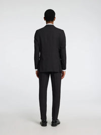 Selected SLHSLIM - OASIS LINEN BLAZER Black - Supermen.dk