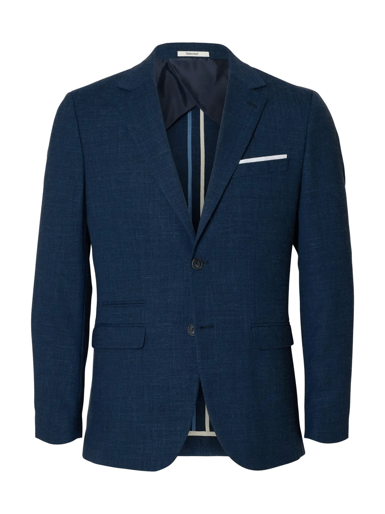 Selected SLHSLIM - OASIS LINEN BLAZER Navy - Supermen.dk