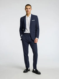 Selected SLHSLIM - OASIS LINEN BLAZER Navy - Supermen.dk