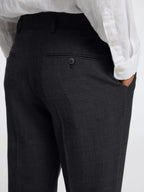 Selected SLHSLIM - OASIS LINEN BUKS Black - Supermen.dk