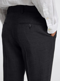 Selected SLHSLIM - OASIS LINEN BUKS Black - Supermen.dk