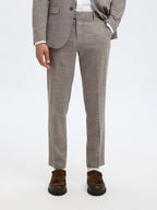 Selected SLHSLIM - OASIS LINEN BUKS Dark Sand Melange - Supermen.dk