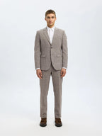 Selected SLHSLIM - OASIS LINEN BUKS Dark Sand Melange - Supermen.dk