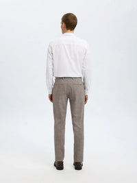 Selected SLHSLIM - OASIS LINEN BUKS Dark Sand Melange - Supermen.dk