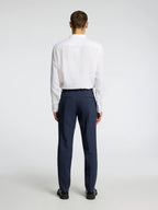 Selected SLHSLIM - OASIS LINEN BUKS Navy - Supermen.dk