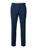 Selected SLHSLIM - OASIS LINEN BUKS Navy - Supermen.dk