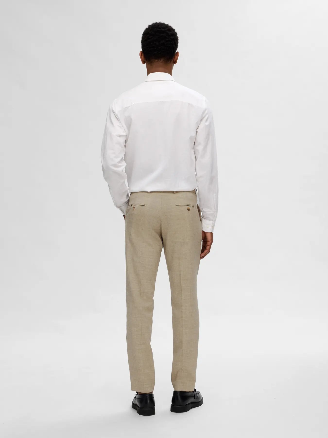 Selected SLHSLIM - OASIS LINEN BUKS Sand - Supermen.dk