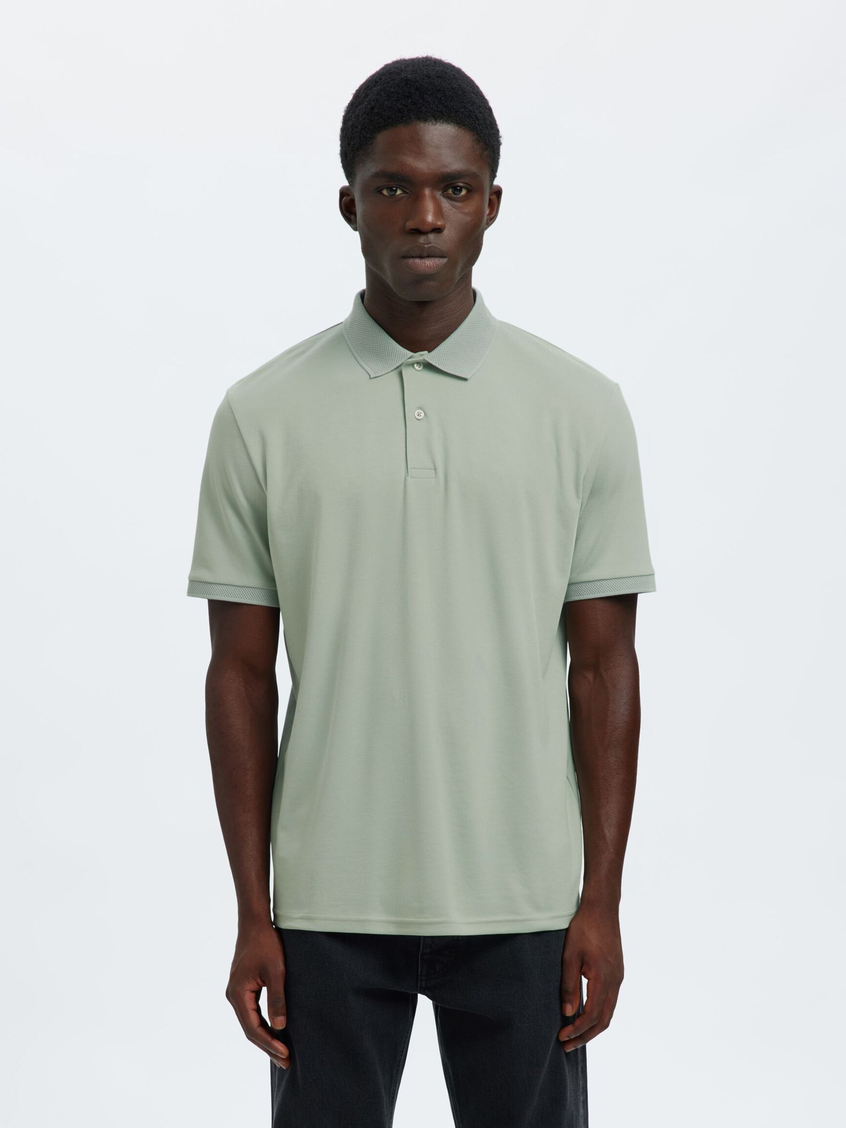 Selected Homme Classic Polo - Aqua Gray
