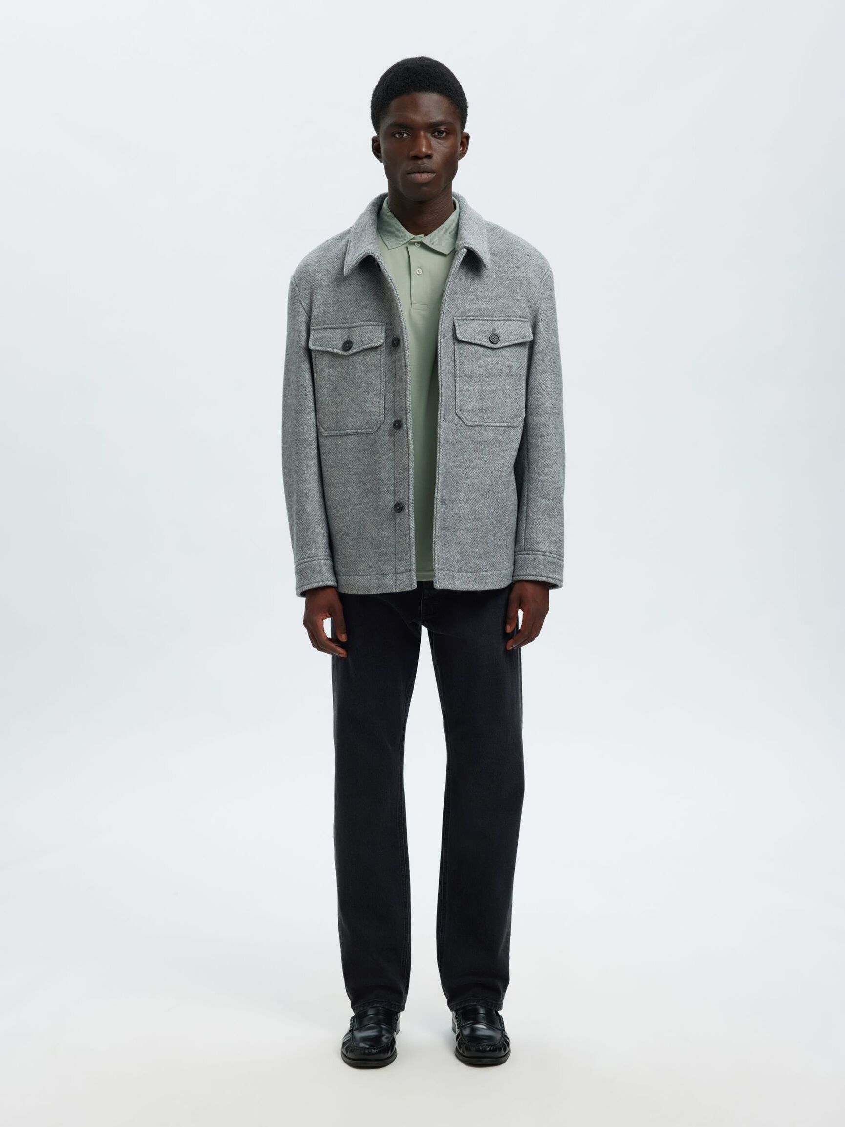 Selected Homme Classic Polo - Aqua Gray