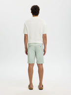 Selected Structured Half‑Zip Knit Polo - Egret