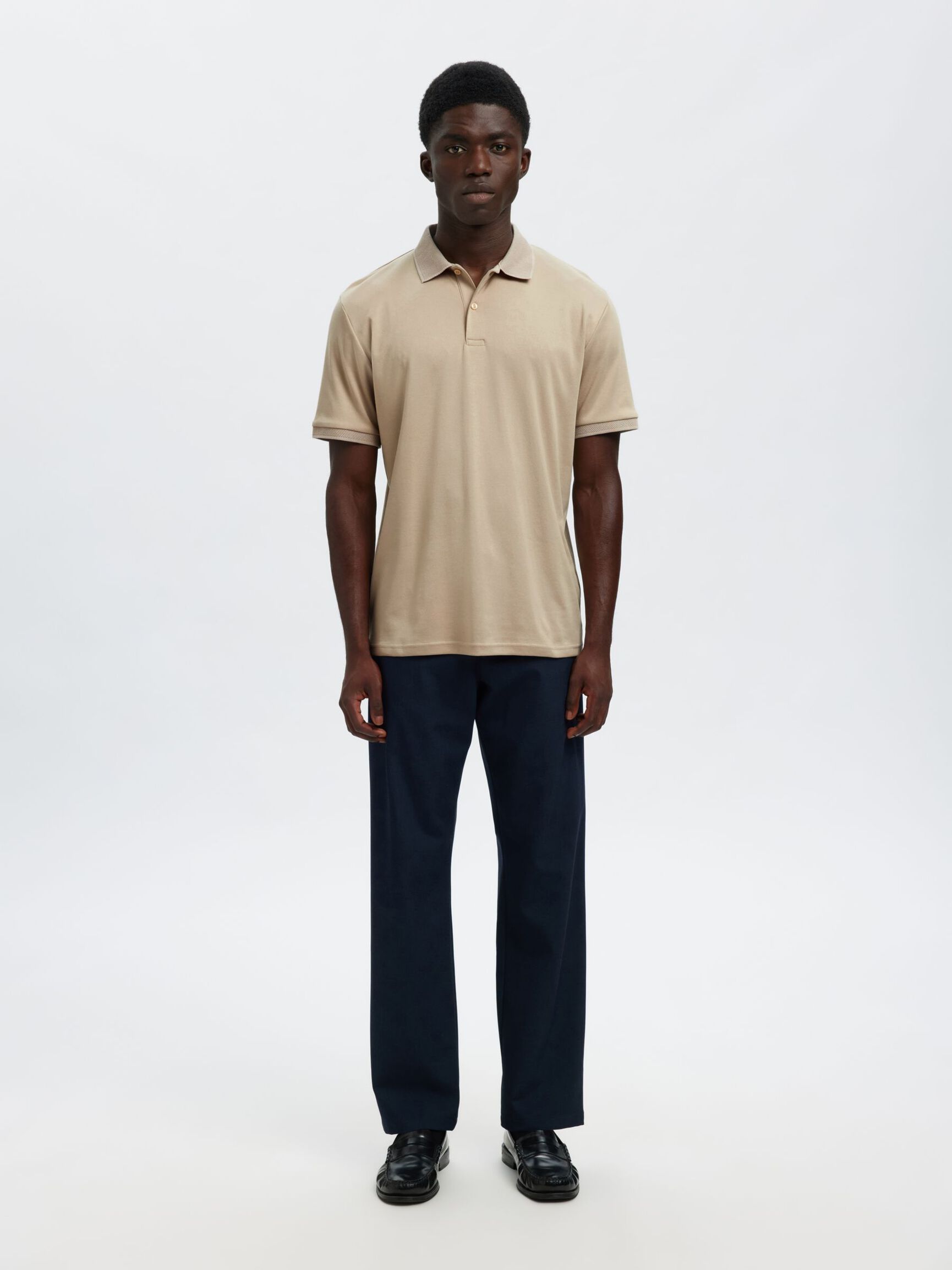 Selected Homme Classic Polo - Oatmeal