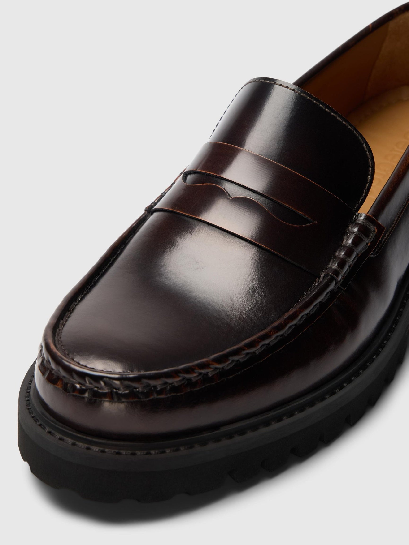 SLHHUGO LEATHER PLAIN PENNY LOAFER - Supermen.dk