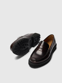 SLHHUGO LEATHER PLAIN PENNY LOAFER - Supermen.dk