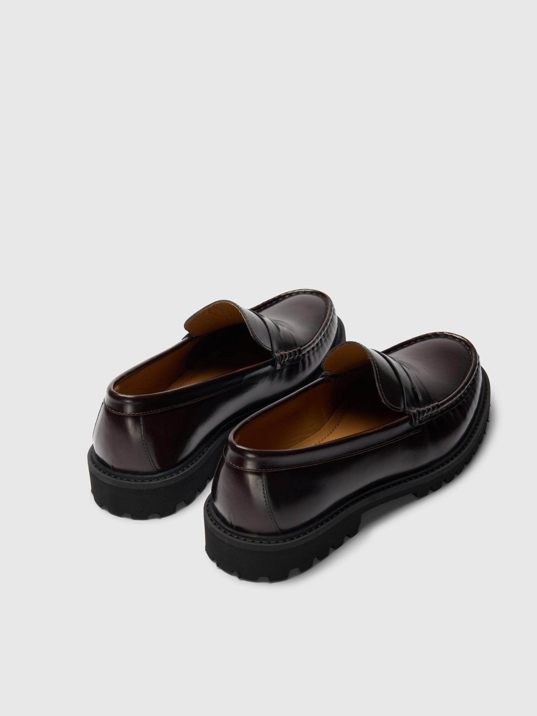 SLHHUGO LEATHER PLAIN PENNY LOAFER - Supermen.dk
