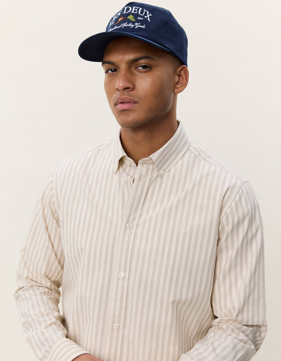 Les Deux Konrad Striped Shirt - LIGHT SAND