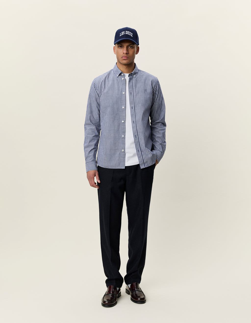 Les Deux Light Oxford Striped Shirt