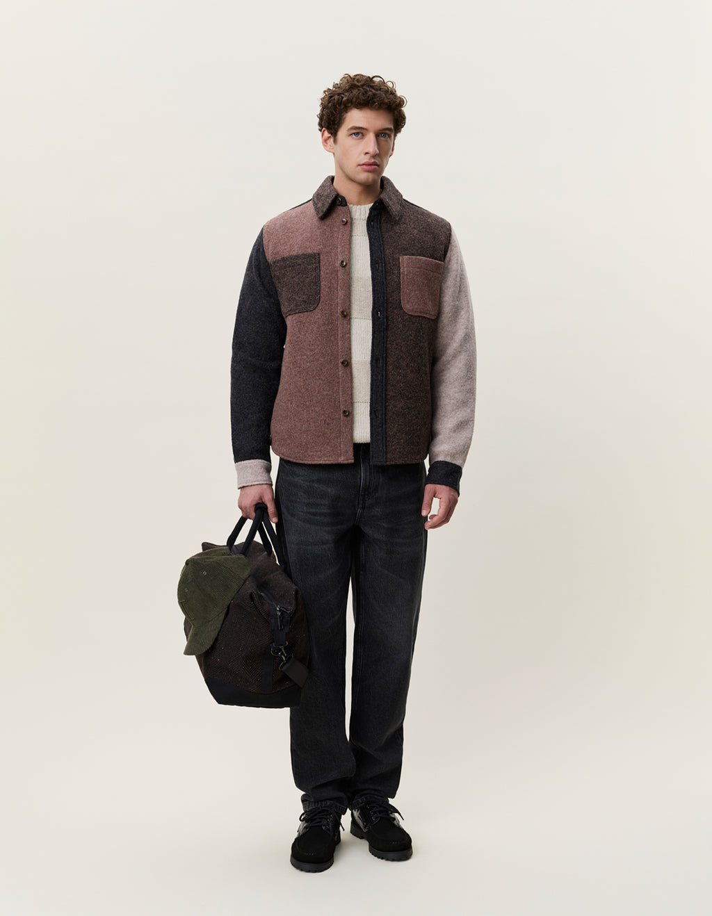 Les Deux Wool Colourblock Overshirt