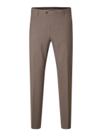 Selected SLIM WOOL BLEND TRS FLEX Morel