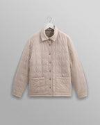 Wax London - Mount - Natural Reversible Boucle Wool Overshirt - Supermen.dk