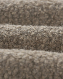 Detalje af bouclé-uld på Wax London Mount vendbar overshirt i bouclé-uld i natur