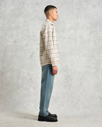 Whiting - Ecru And Multicolour Yard Check Overshirt - Supermen.dk