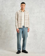 Whiting - Ecru And Multicolour Yard Check Overshirt - Supermen.dk