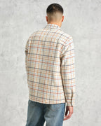 Whiting - Ecru And Multicolour Yard Check Overshirt - Supermen.dk