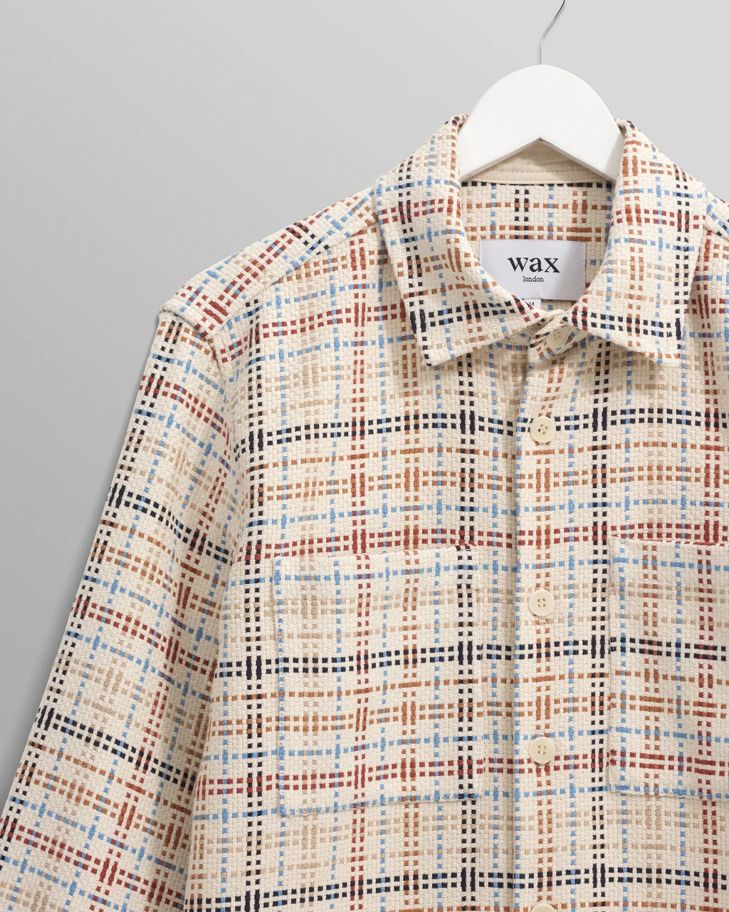 Whiting - Ecru And Multicolour Yard Check Overshirt - Supermen.dk
