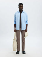 Selected SLIM WOOL BLEND TRS FLEX Morel