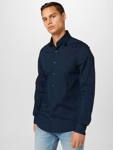 Calvin Klein Poplin Stretch Slim Shirt - Supermen.dk