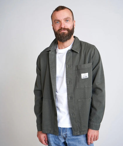 EARTH LOVING EDDIE MEN'S OVERSHIRT Dark Green - Supermen.dk