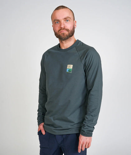 ELSK® BAGSØ2 PCH MEN'S LIGHTWEIGHT CREWNECK STONE GREEN - Supermen.dk