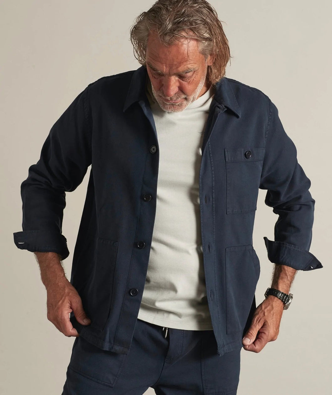 ELSK EDDIE MEN'S OVERSHIRT | NAVY - Supermen.dk