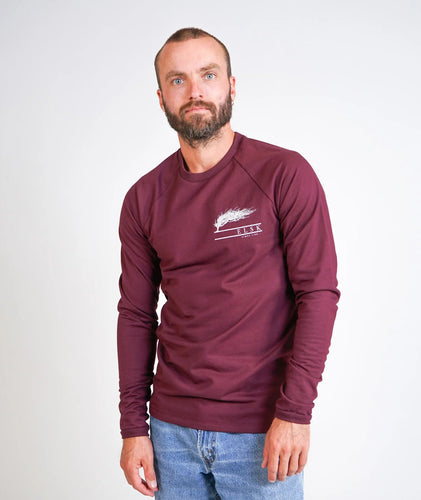 ELSK STÆRK VIND CH MEN'S LIGHTWEIGHT CREWNECK BORDEAUX - Supermen.dk