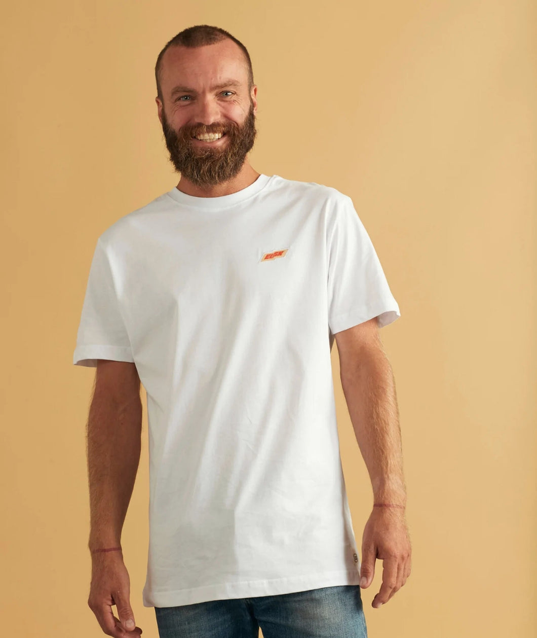 ELSK TECH PCH BRUSHED T-SHIRT | OPTIC WHITE - Supermen.dk