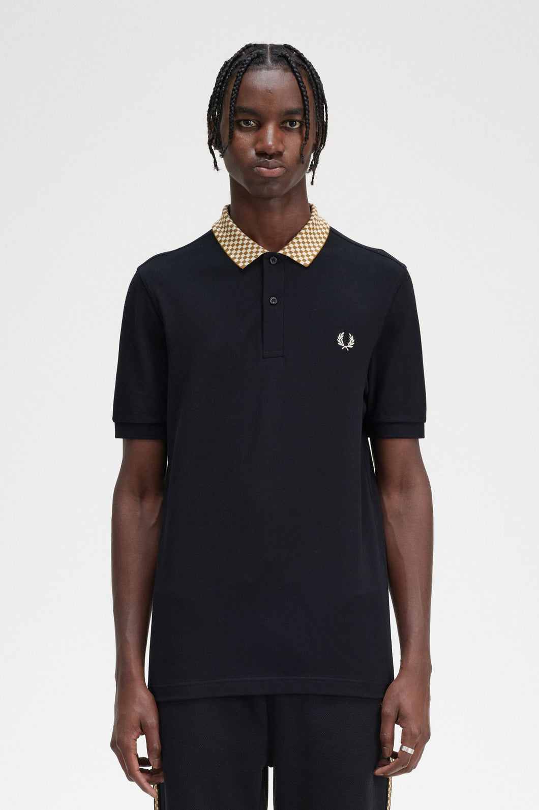 Fred Perry Chequerboard Collar Polo Shirt - Supermen.dk