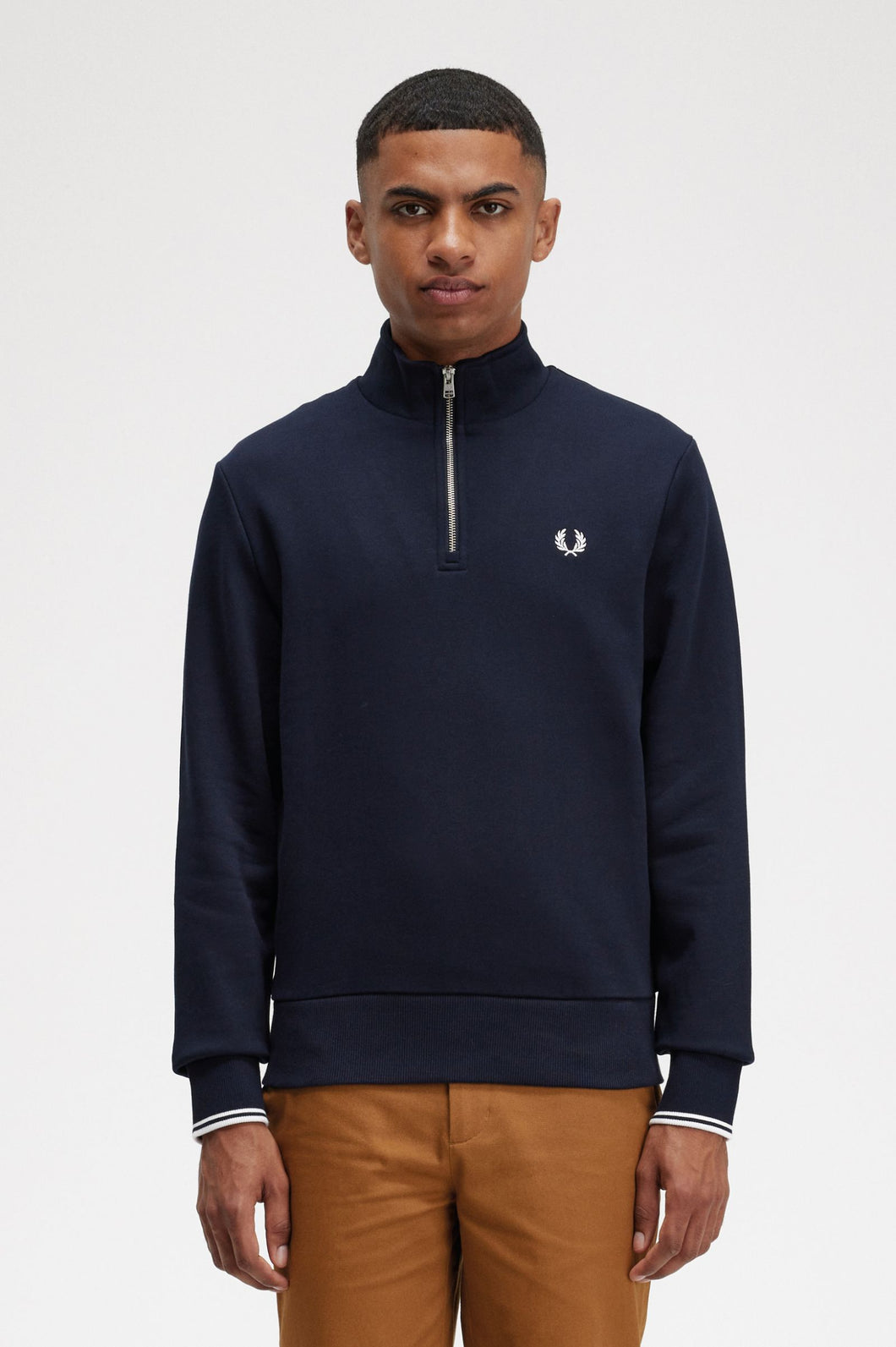 Fred Perry Half Zip Sweatshirt - Supermen.dk