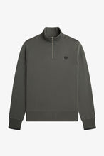 Indlæs billede til gallerivisning Fred Perry Half Zip Sweatshirt Green - Supermen.dk
