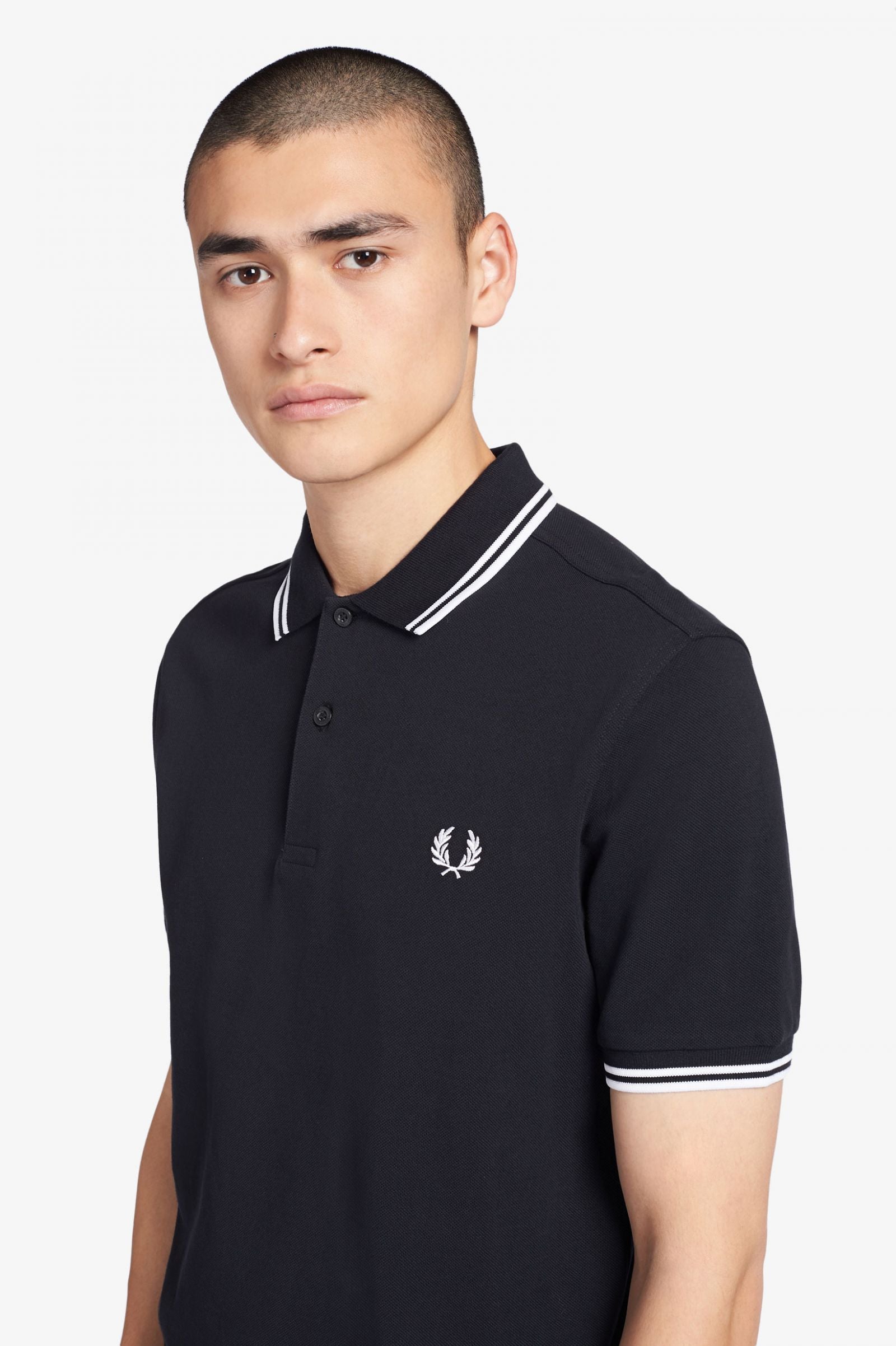 Fred Perry M3600 Navy / White / White - Supermen.dk