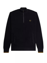Indlæs billede til gallerivisning Fred Perry Waffle Stitch Half Zip Navy - Supermen.dk
