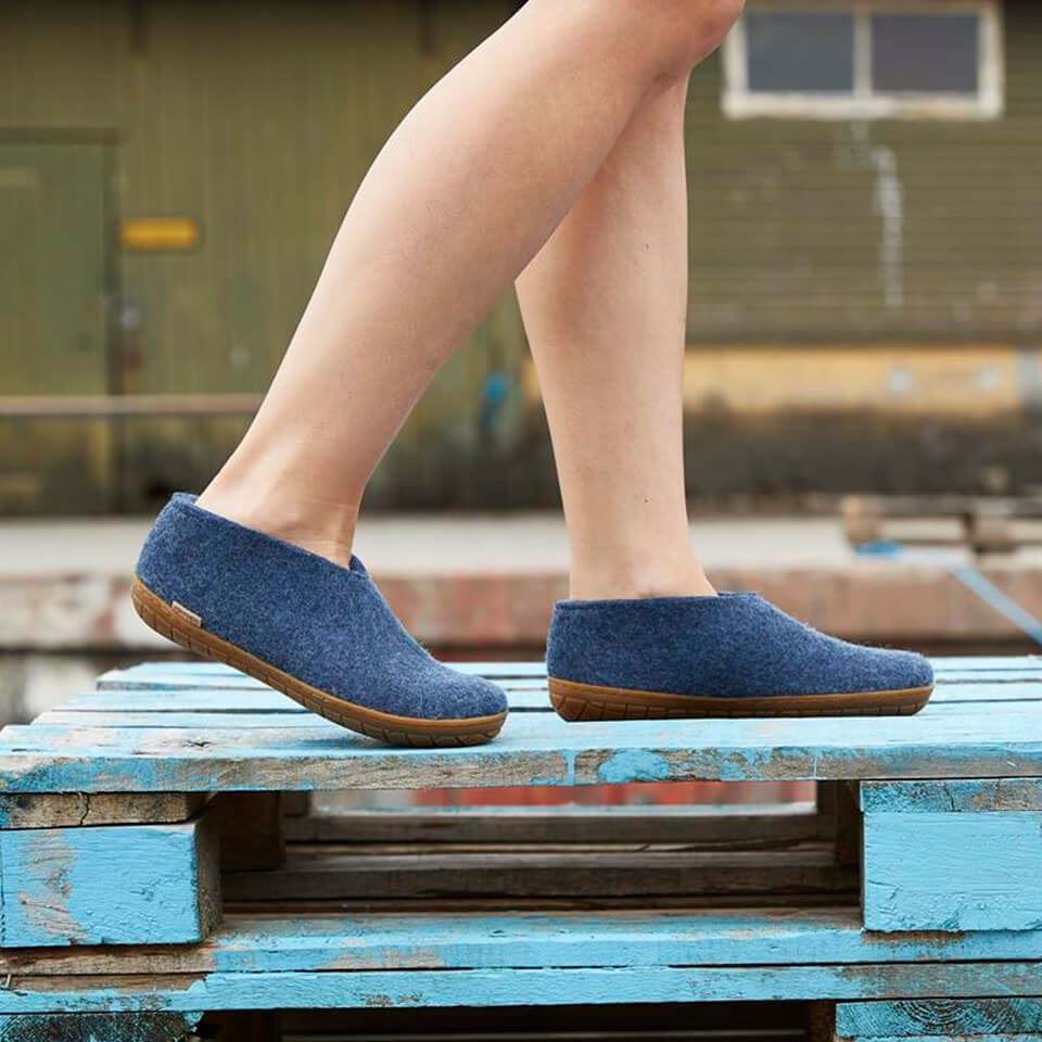 Glerups Sko med naturgummisål – denim - Supermen.dk